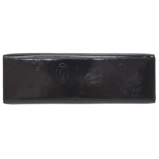 CARTIER Handbag Patent leather black happy Birthday Women Used Authentic