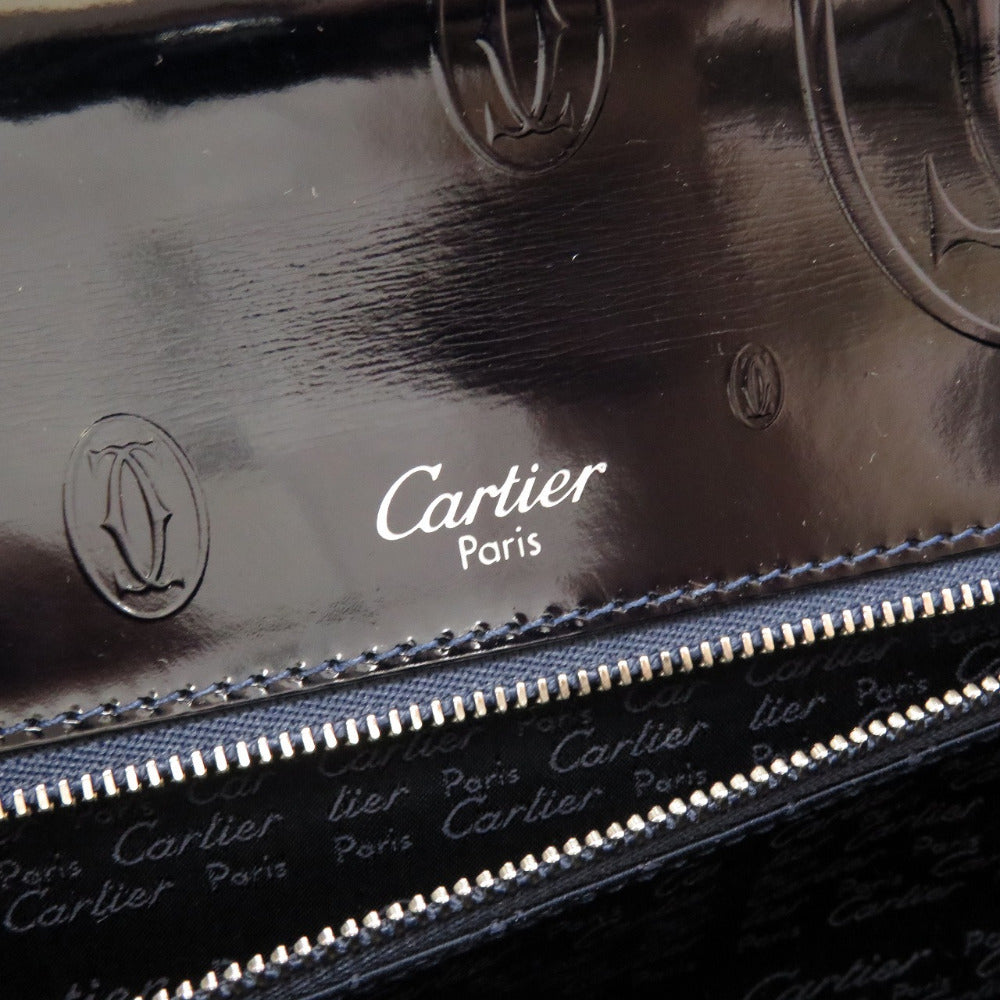 CARTIER Handbag Patent leather black happy Birthday Women Used Authentic