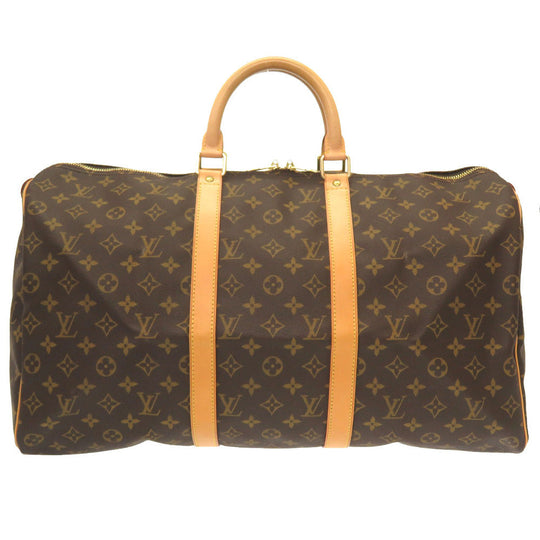 LOUIS VUITTON Boston Duffel bag M41426 Monogram canvas Brown Monogram Keepall 50 mens Used Authentic