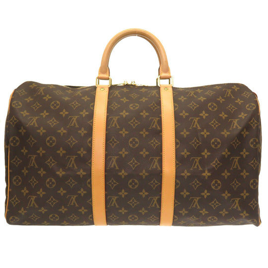 LOUIS VUITTON Boston Duffel bag M41426 Monogram canvas Brown Monogram Keepall 50 mens Used Authentic