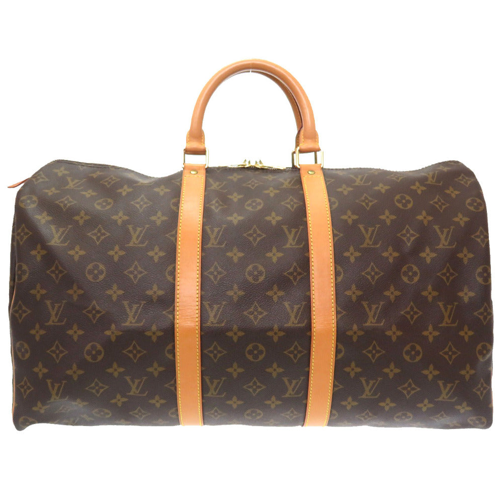 LOUIS VUITTON Boston Duffel bag M41426 Monogram canvas Brown Monogram Keepall 50 mens Used Authentic
