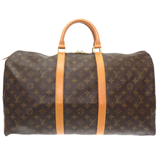 LOUIS VUITTON Boston Duffel bag M41426 Monogram canvas Brown Monogram Keepall 50 mens Used Authentic
