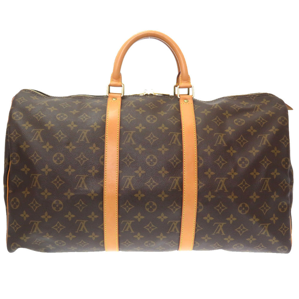LOUIS VUITTON Boston Duffel bag M41426 Monogram canvas Brown Monogram Keepall 50 mens Used Authentic