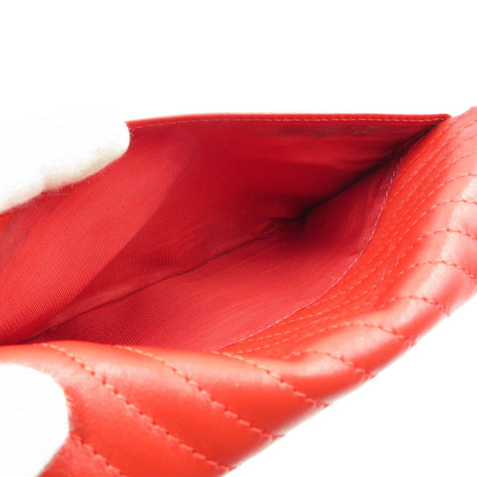 CELINE Shoulder Bag leather Red vintage Women Used Authentic