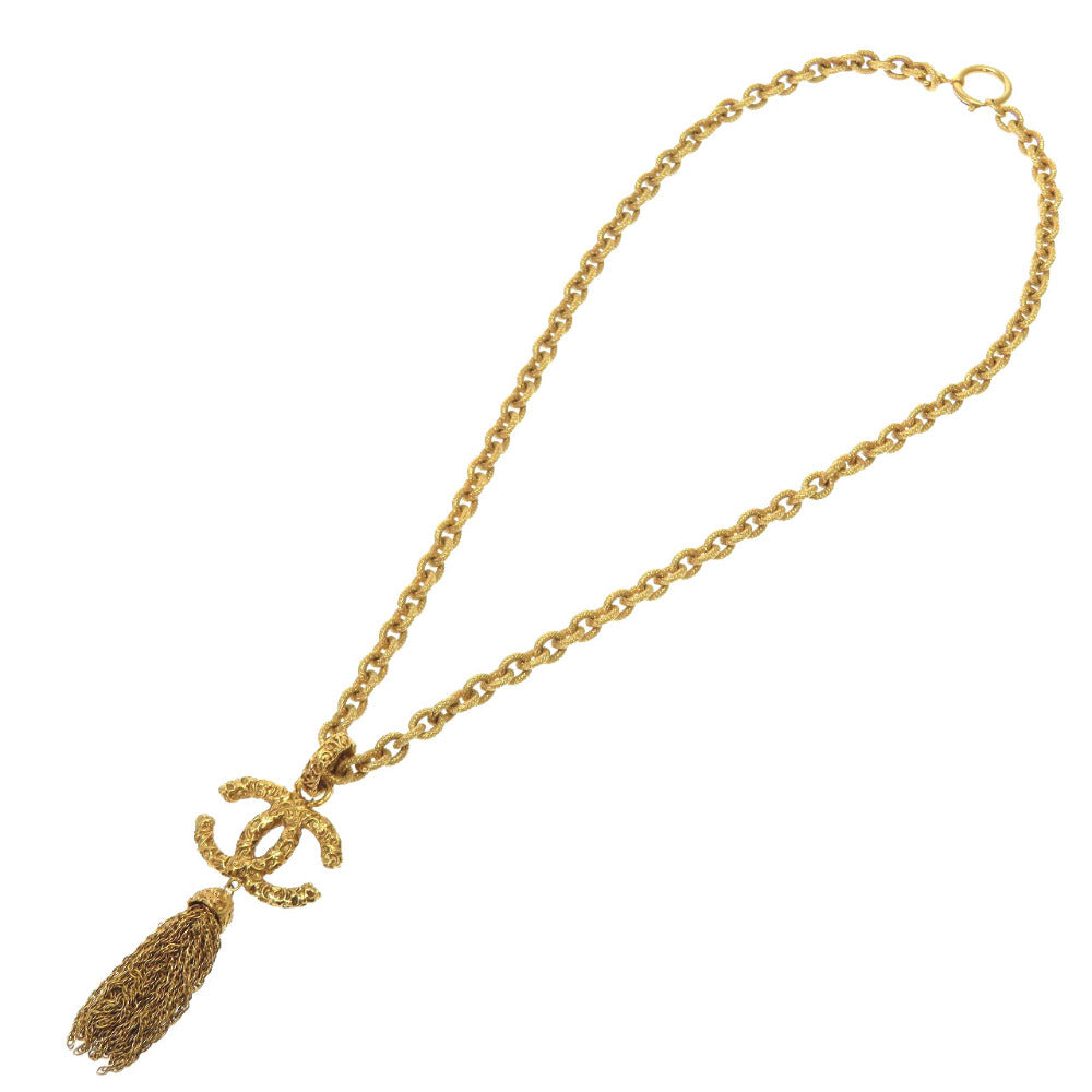CHANEL Necklace metal gold COCO Mark Lava Vintage unisex(Unisex) Used Authentic