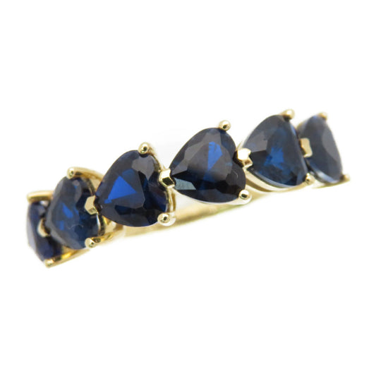 TIFFANY&Co. Ring Sapphire, 18K Yellow Gold blue sapphire heart ring Women 53 Used Authentic