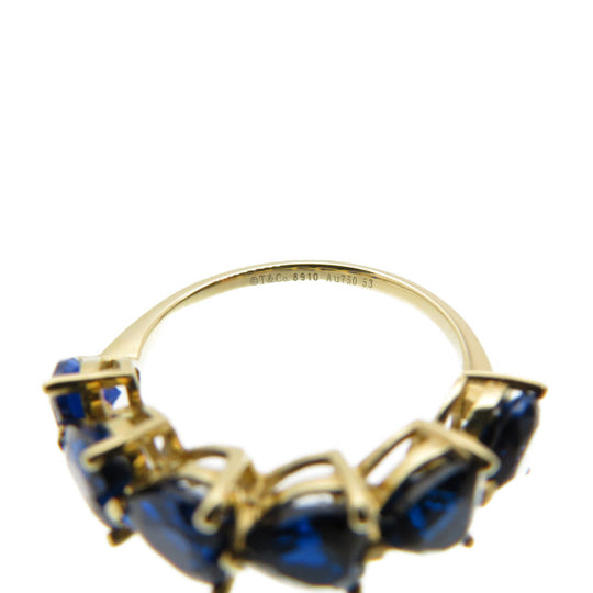 TIFFANY&Co. Ring Sapphire, 18K Yellow Gold blue sapphire heart ring Women 53 Used Authentic
