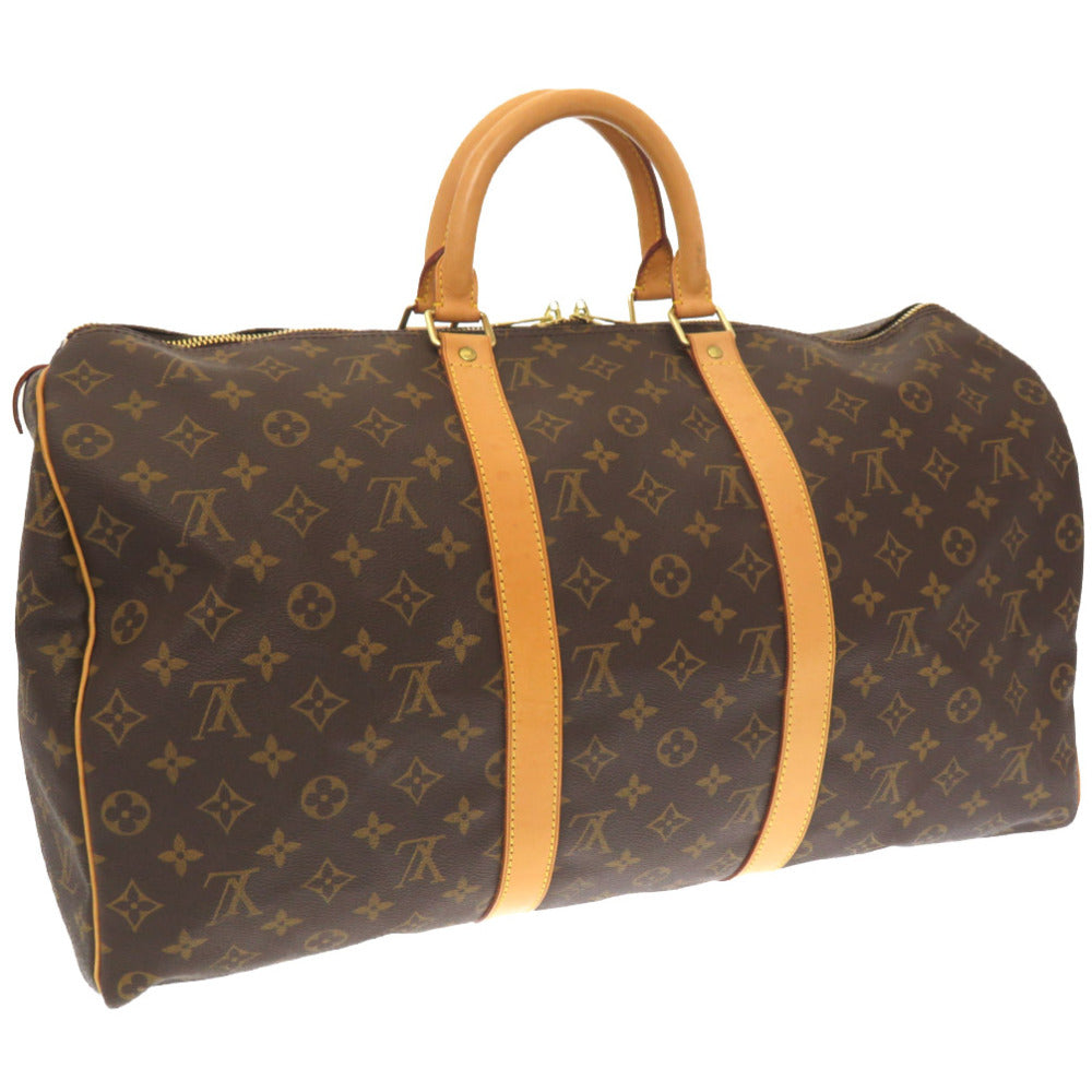 LOUIS VUITTON Boston Duffel bag M41426 Monogram canvas Brown Monogram Keepall 50 mens(Unisex) Used Authentic