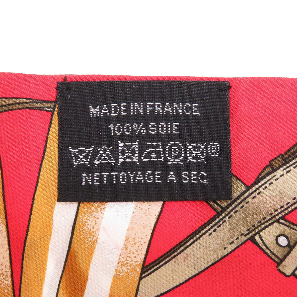 HERMES scarf silk Rouge viv Twilly Women Used Authentic