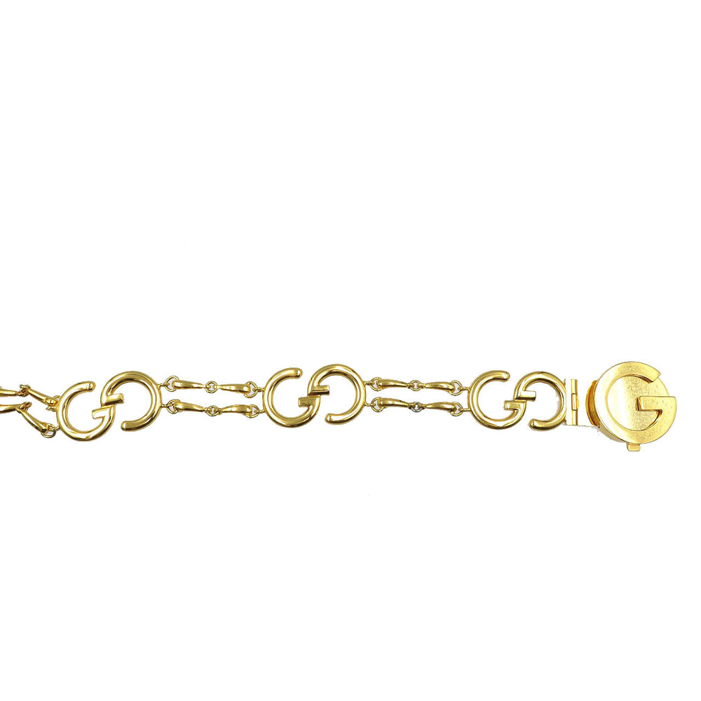 GUCCI belt metal gold Women Used Authentic