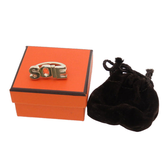 HERMES Scarf ring metal gold SOIE Women(Unisex) Used Authentic