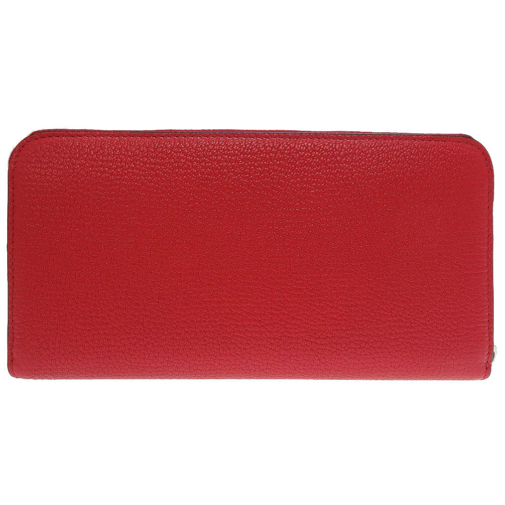 MIUMIU Long Wallet Purse 5ML506 leather Red Zip Around Women Used Authentic