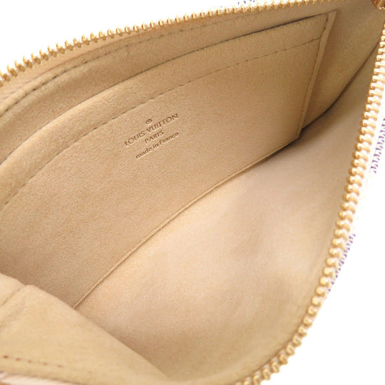 LOUIS VUITTON Pouch N60027 Damier Azur Canvas white Accessory pouch Damier Azur Pochette Mira MM Women Used Authentic