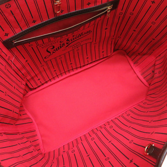 LOUIS VUITTON Tote Bag N51106 Damier canvas Brown Damier Ebene Neverfull GM Women Used Authentic