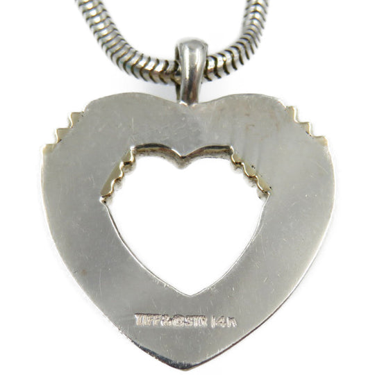 TIFFANY&Co. Necklace Silver925, K18 Gold Silver Women Used Authentic