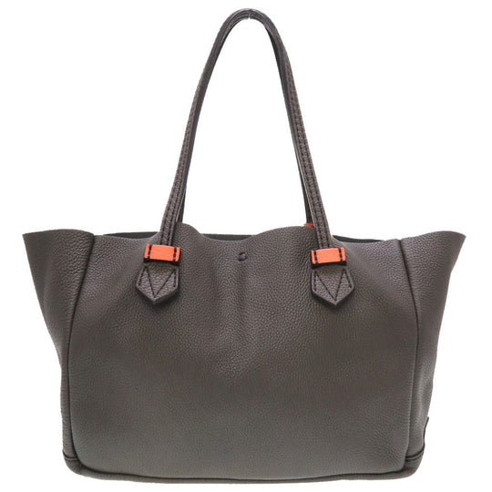 MOREAU PARIS Tote Bag leather gray Vincennes MM Women Used Authentic