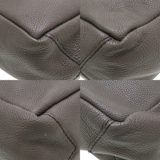 MOREAU PARIS Tote Bag leather gray Vincennes MM Women Used Authentic