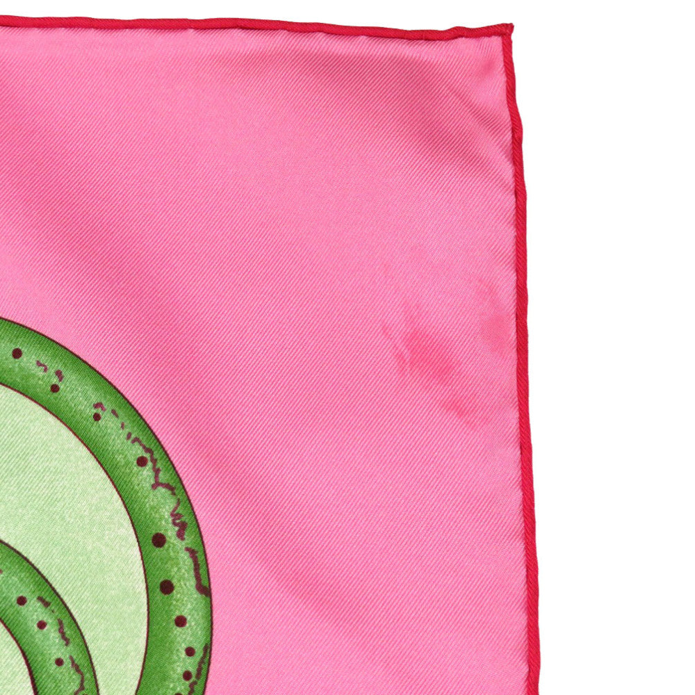 HERMES scarf silk pink Carre90 La Danse du Cosmos Dance of the Universe Women Used Authentic