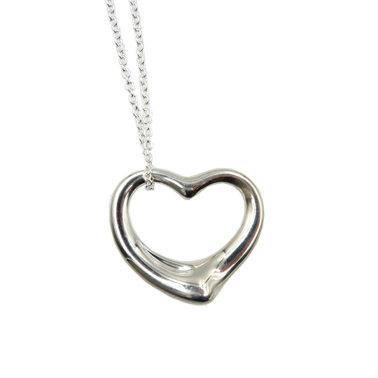 TIFFANY&Co. Necklace Silver925 Silver Elsa Peretti Open heart Women Used Authentic