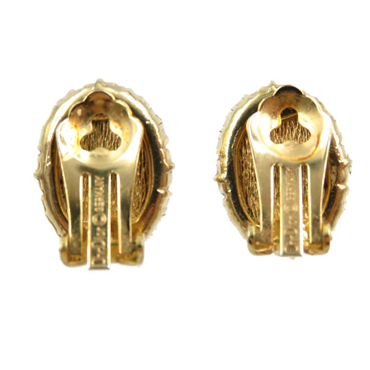 Christian Dior Earring Gold Plated, Faux Pearl gold Women Used Authentic