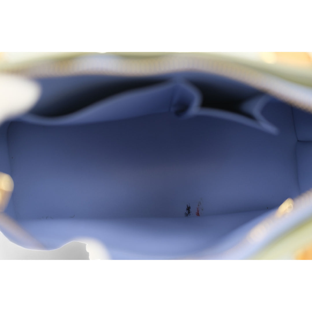 Louis Vuitton Vernis Houston Tote Green Monogram Patent Leather Shoulder Bag Women's Handbag