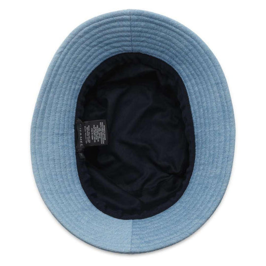 CHANEL Denim Cotton Light Blue Hat Preloved