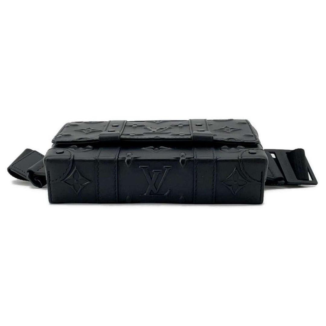 Louis Vuitton M57952 Monogram Seal Leather Noir Trunk Sling Bag Preloved