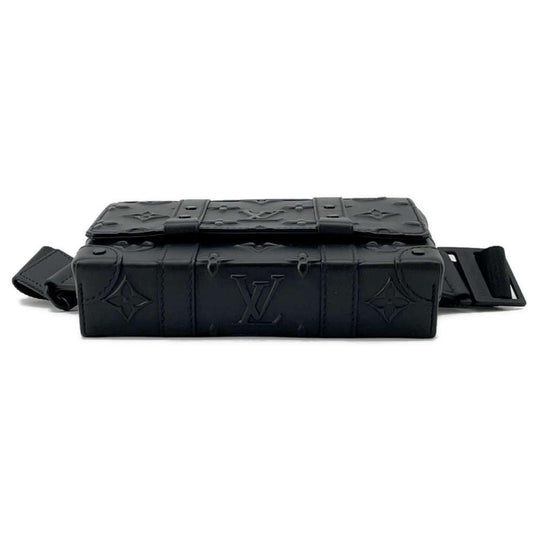 Louis Vuitton M57952 Monogram Seal Leather Noir Trunk Sling Bag Preloved