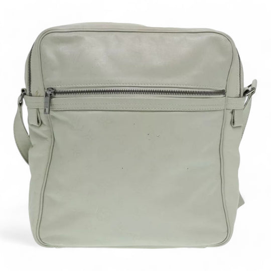 Louis Vuitton Monogram Difference Clarkson Shoulder Bag White Leather Canvas