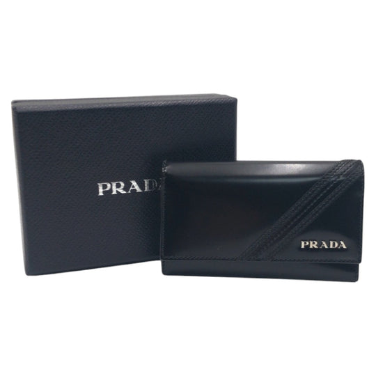 PRADA Key case Key holder  leather black Key case Key holder Unisex Women Used Authentic
