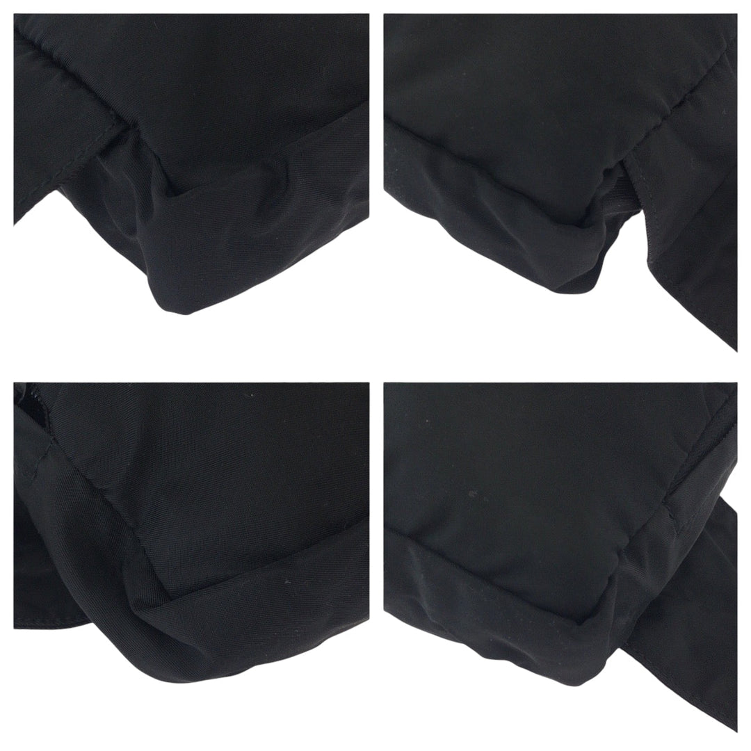 PRADA Sling bag Nylon Black SilverMetal Sling bag, waist pouch, bum bag Test Triangle With logo Women Used Authentic