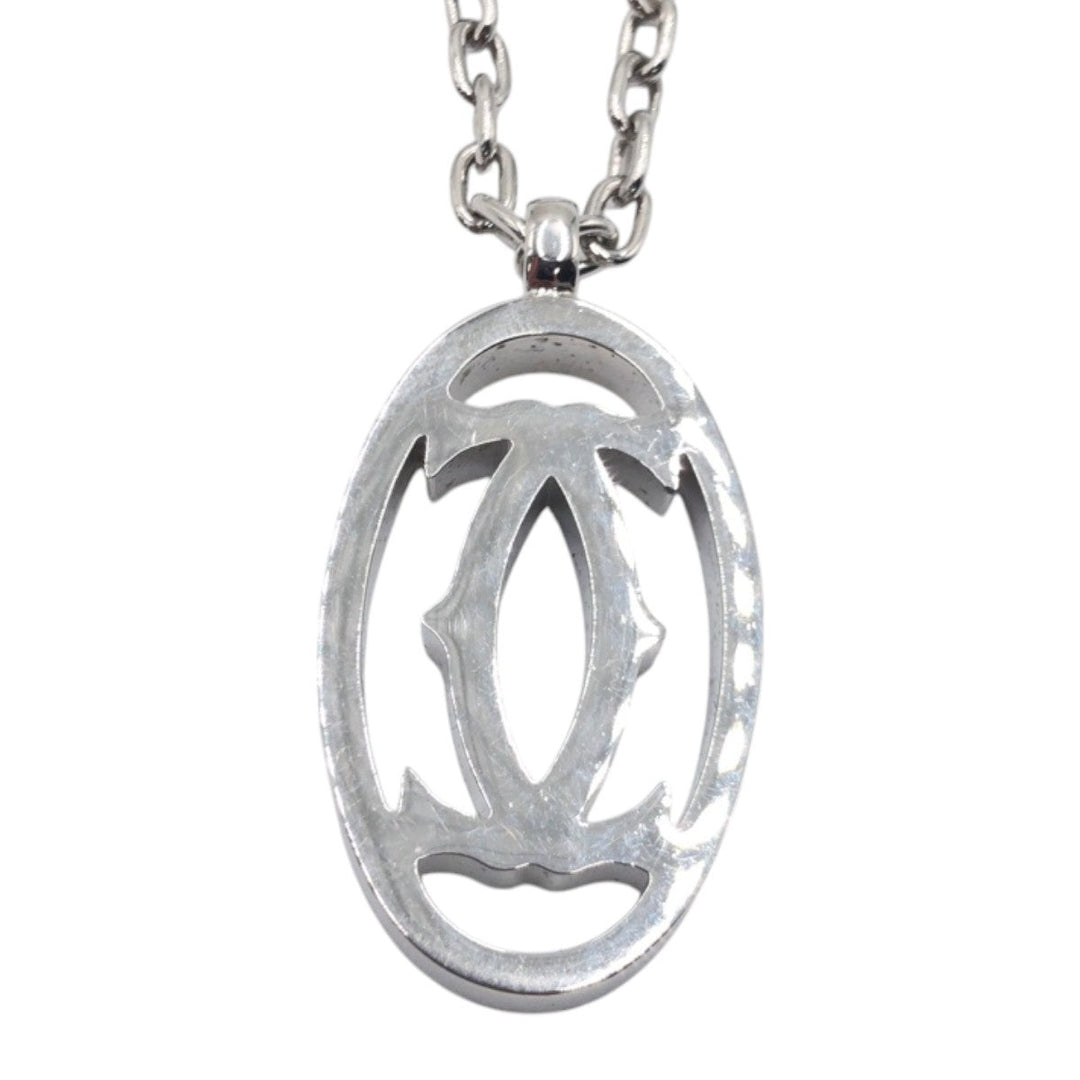 CARTIER key ring metal Silver Keychain keyring key charm 2C charm Women Used Authentic