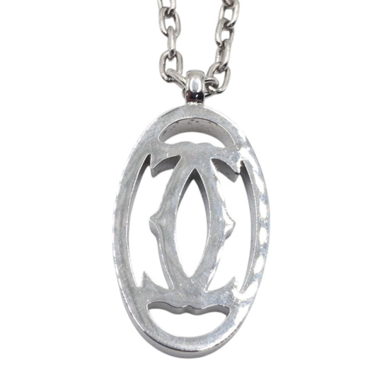 CARTIER key ring metal Silver Keychain keyring key charm 2C charm Women Used Authentic
