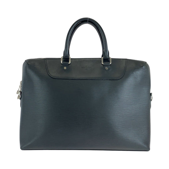 LOUIS VUITTON Business bag M50163 leather black Business bag briefcase Epi Porto Documents Jules mens Used Authentic