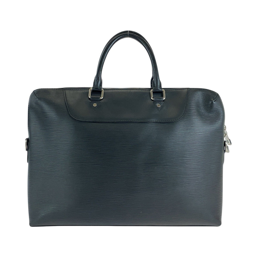 LOUIS VUITTON Business bag M50163 leather black Business bag briefcase Epi Porto Documents Jules mens Used Authentic