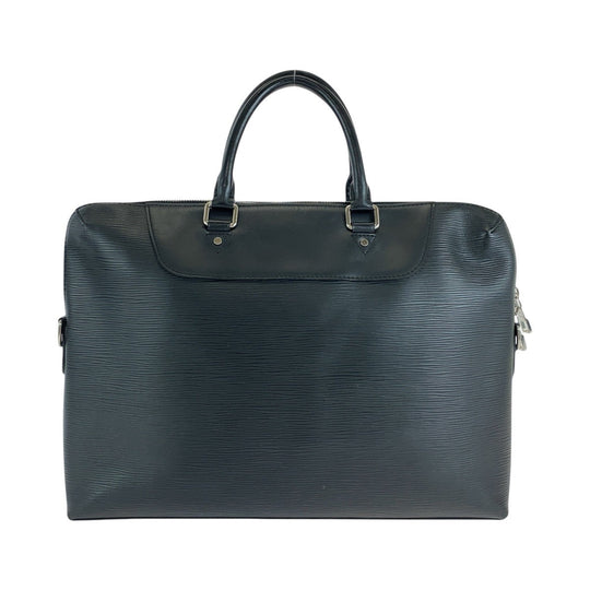 LOUIS VUITTON Business bag M50163 leather black Business bag briefcase Epi Porto Documents Jules mens Used Authentic