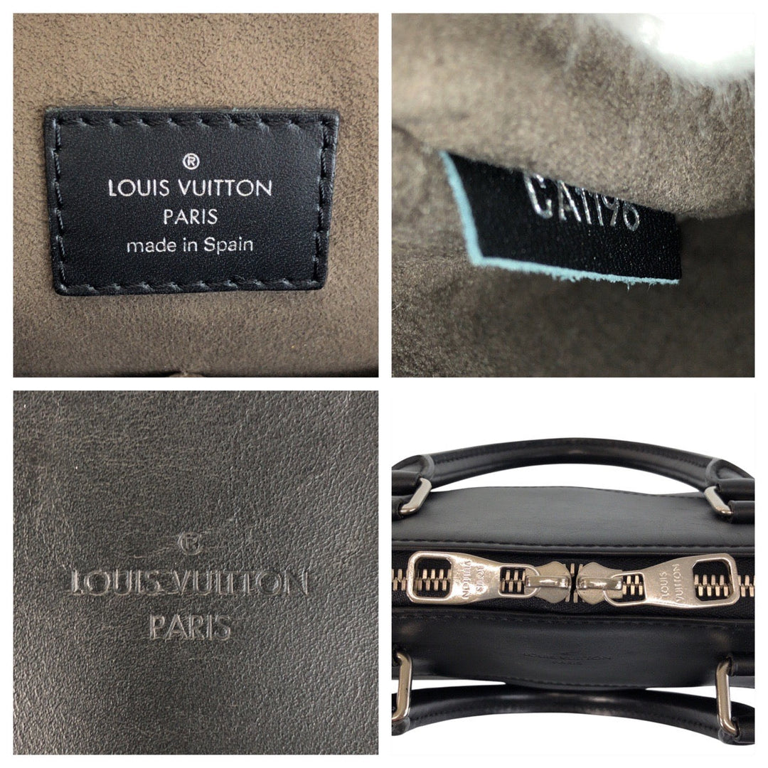 LOUIS VUITTON Business bag M50163 leather black Business bag briefcase Epi Porto Documents Jules mens Used Authentic