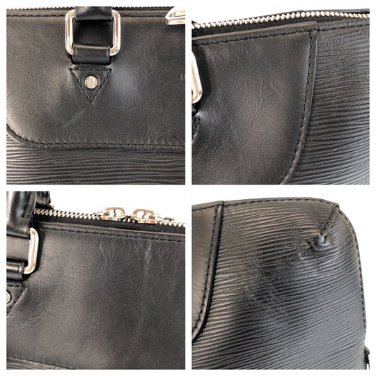 LOUIS VUITTON Business bag M50163 leather black Business bag briefcase Epi Porto Documents Jules mens Used Authentic