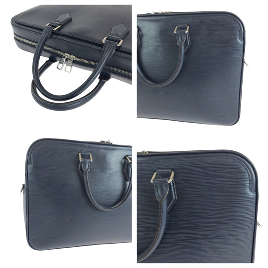 LOUIS VUITTON Business bag M54405 Epi Leather Navy SilverMetal Business bag handbag Epi Dandy mens Used Authentic