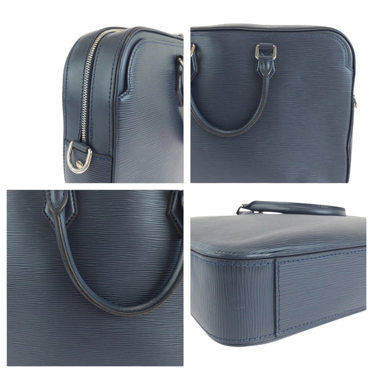 LOUIS VUITTON Business bag M54405 Epi Leather Navy SilverMetal Business bag handbag Epi Dandy mens Used Authentic