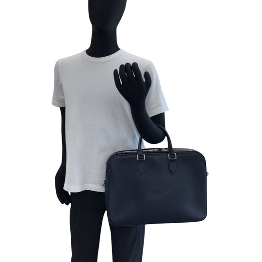 LOUIS VUITTON Business bag M54405 Epi Leather Navy SilverMetal Business bag handbag Epi Dandy mens Used Authentic