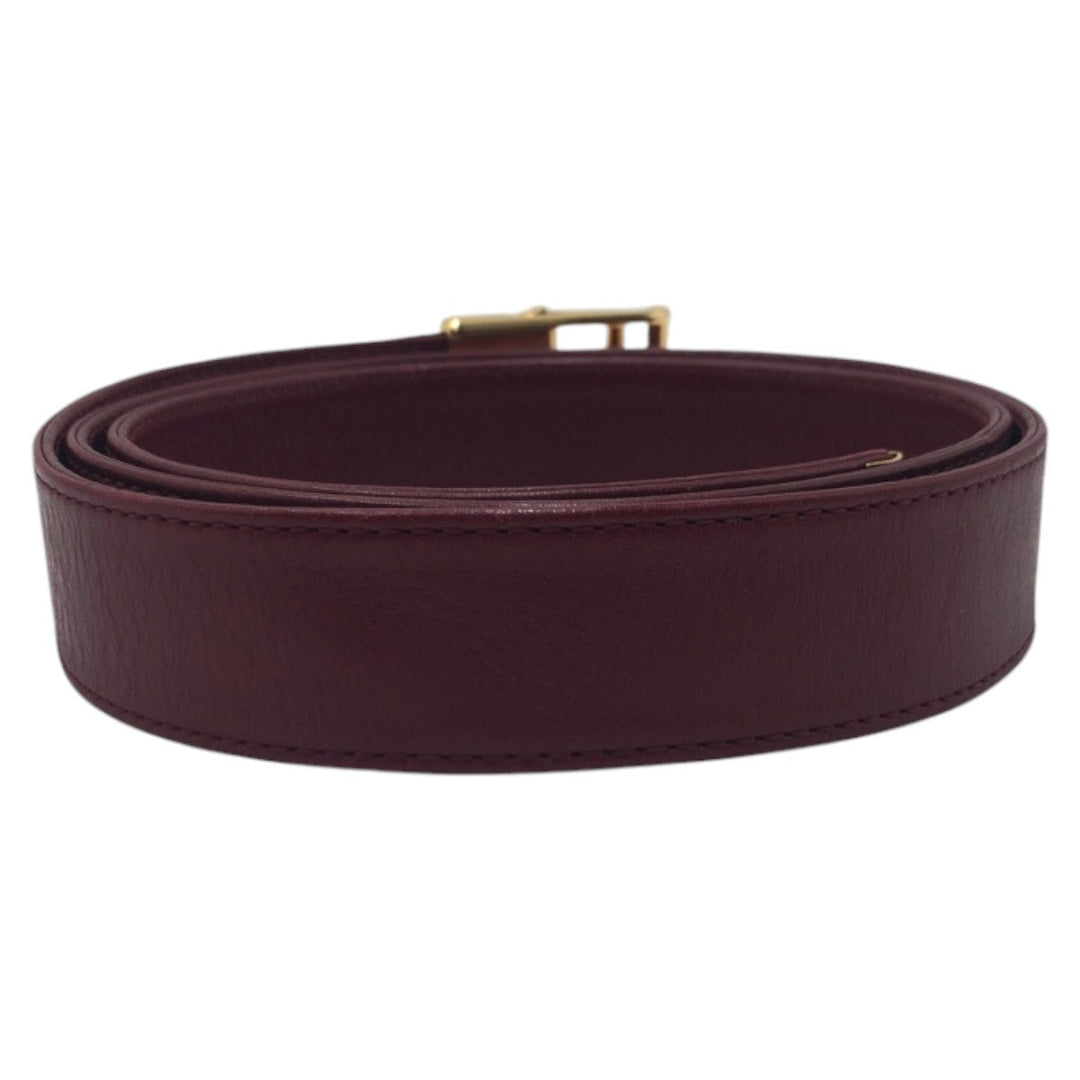 Christian Dior belt D9306 leather Red gold Women Used Authentic