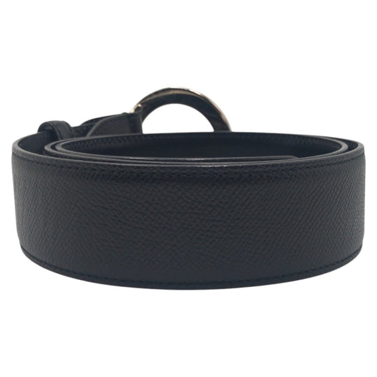 BOTTEGAVENETA belt leather Black Silver INTRECCIATO mens Used Authentic