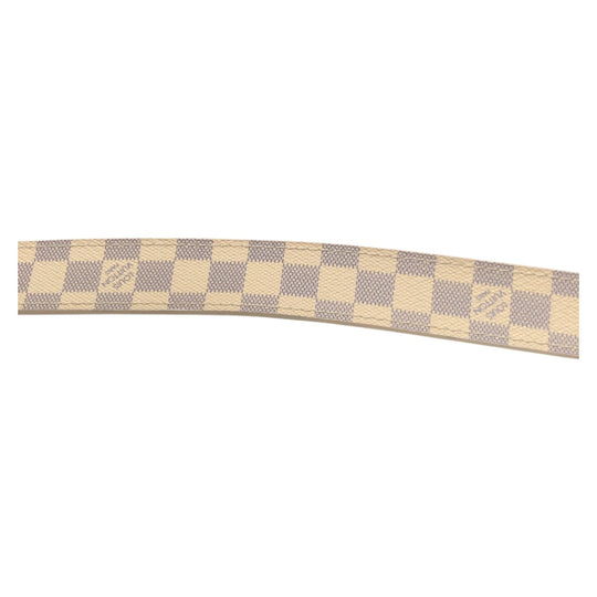 LOUIS VUITTON belt M9782 PVC Beige gold Damier Azur Sainteur Mini Women Used Authentic