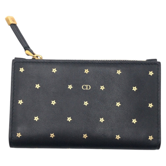 Christian Dior Card Case 03-MA 1117 leather black Card Case Pass Case Business Card Case Fragment Case Stars Collection Women Used Authentic