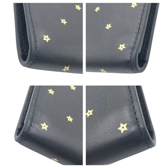 Christian Dior Card Case 03-MA 1117 leather black Card Case Pass Case Business Card Case Fragment Case Stars Collection Women Used Authentic