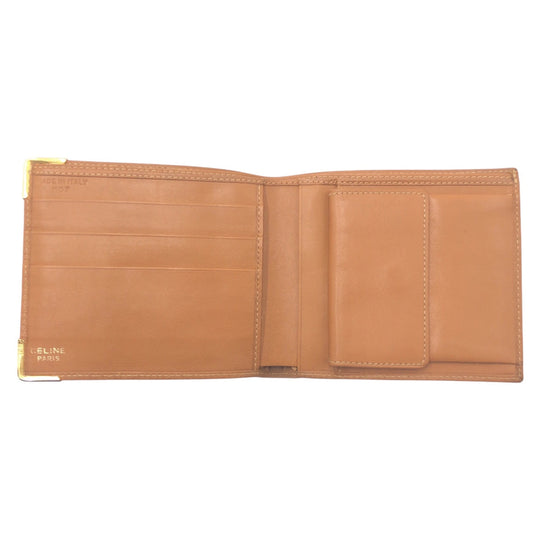 CELINE Bifold Wallet M07 PVC Brown Folding wallet Compact wallet Macadam Women Used Authentic