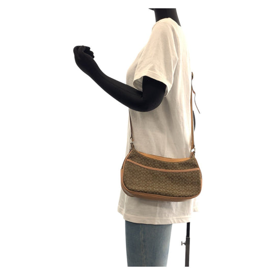 COACH Shoulder Bag canvas beige Mini signature