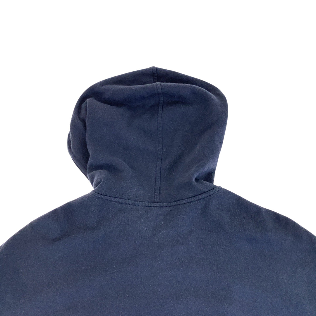 HERMES Hoodie Cotton, Silk Navy SilverMetal Zip-up Hoodie Unisex Women 38 Used Authentic