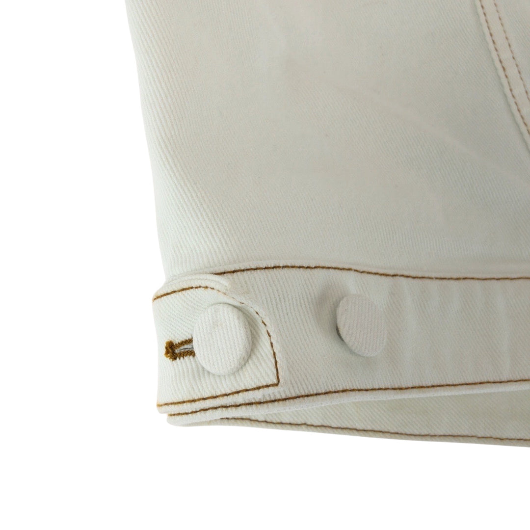 LOUIS VUITTON Denim Jacket RM231M cotton White Green SilverMetal Monogram Spray paint 46